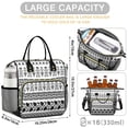 thumbnail image 4 of Leakproof Lunch Tote Bag - 4-Layer Insulated Cooler Bag for Adults, Durable Waterproof Thermal Picnic Bag with Detachable Strap & Multi-Pockets for Work, Outdoor, Gym, School (Grey), 4 of 4