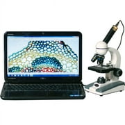 AmScope 40X-640X Glass Optics Student Compound Microscope + USB Digital Camera