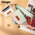 thumbnail image 5 of Wrangler KeyChain Wallet Wristlet Wallets for Women Dual Pouch Wristlet Rfid Blocking Credit Card Holder Wallet, Gradient-Green, 5 of 9