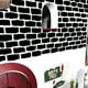 thumbnail image 5 of Etiqueta de Pared Jadeshay 4 Piezas PVC Patrón de Ladrillo Negro, 5 of 8