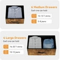 thumbnail image 4 of Dresser for Bedroom,Cloth Storage Tower with 10 Drawers,TV Stand,10 Drawers Dresser,Chest of Drawers with Fabric Bins,Steel Frame,Wood Top for Bedroom, Kids Room,Closet,Entryway, 4 of 8