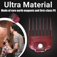 thumbnail image 5 of Wolfrail Magnetic Clipper Guards Guide Comb 10pcs Set Compatible with Andis Master Hair Clippers Red, 5 of 5