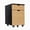 Black / Bamboo, variant on Desky Wooden Minimal Filing Cabinet - White / White Oak Hardwood