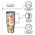 thumbnail image 3 of Xmas Holiday Snowflakes 30oz Stainless Steel Coffee Tumbler with Handle and Straw Lid, Winter Insulated Leak Proof Travel Mug, Gifts for Women, 3 of 5