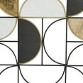 thumbnail image 4 of DecMode Black Metal Half Moon Geometric Wall Decor with Gold Detailing, 4 of 7