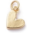 thumbnail image 2 of 10 colgantes de corazón de latón esmaltado, colgante de corazón blanco, adorno con baño de oro de 18k., 2 of 2