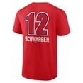 thumbnail image 3 of Men's Kyle Schwarber Red Philadelphia Phillies Fastball Player Name & Number T-Shirt, 3 of 3