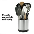 thumbnail image 3 of OXO 6-In Stainless Steel Round Rotating Utensil Holder, 3 of 8