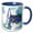 Blue/White, variant on 3drose, Surfer Girl for That Surfer Dude a Great Gift for Board Riders, 11oz Two-tone Black Mug