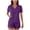 #4Purple, variant on MYAOYI Sets for Women Casual Loungewear 2 Piece Outfits V Neck Short Sleeve T Shirt and Shorts Set with Pockets