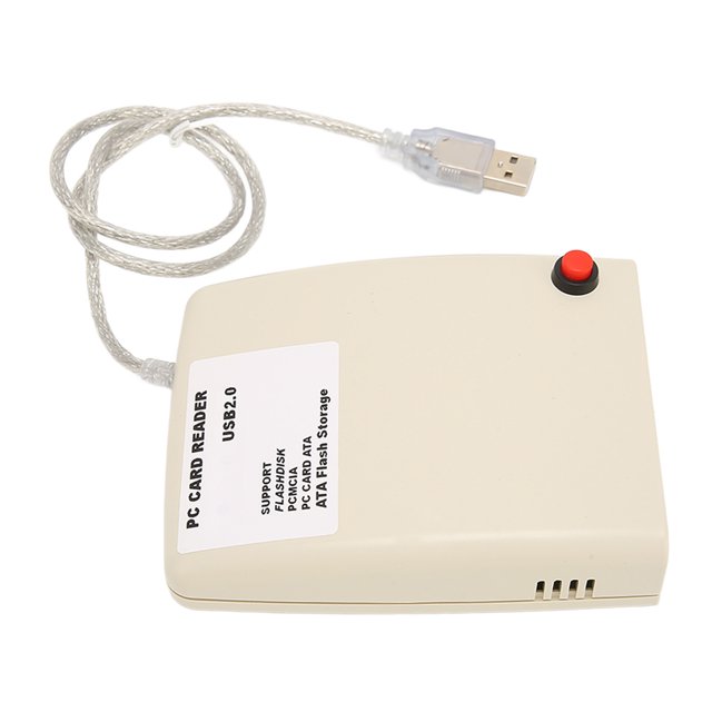 Lecteur de Carte PCMCIA USB2.0, 68 Broches 20G Transmission Stable Puce Forte, Plug And Play ATA Lecteur de Carte pour, Conception Anti-Interférence, Pas de Retard