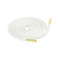 INSPIRE CHIC Solid Color PU Leather Round Shoe Laces for Sneakers Boots 1 Pair White 120cm/47.2'