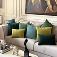 thumbnail image 5 of Bottle Green Decorative Lumbar Pillow Cover 12"x26" | Pack of 2 Modern Velvet Oblong Cushion Cover Solid | Plain Solid Pillowcases for Bed, Couch & Sofa, Modern Home Décor - Bottle Green Velvet Dream, 5 of 9