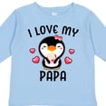 thumbnail image 4 of Inktastic I Love My Papa with Cute Penguin and Hearts Girls Long Sleeve Toddler T-Shirt, 4 of 5