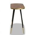 thumbnail image 4 of Baxton Studio Table Console en Bois de Noyer Fini et Bicolore Or et Métal, 4 of 7
