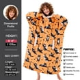thumbnail image 3 of PMONPA Wearable Blanket Hoodie, Flannel Sherpa Fleece, Warm and Cozy Giant Sweatshirt for Adult, Woman and Man, One Size Fits All (Cat), 3 of 7