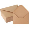 thumbnail image 1 of baomifa-V-flap Kraft Envelopes, 50 Pack, 4 x 6 Inch, A4 Envelopes, Card Envelopes, Brown Envelopes, Kraft Paper Envelopes for Invitations, Postcard Envelopes, Water Base Adhesive, Gummed Flap, 1 of 4