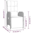 thumbnail image 4 of vidaXL 5 Piece Garden Dining Set with Cushions Black and Grey Poly Rattan, 4 of 5