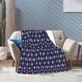 thumbnail image 6 of KLL Fleece Blanket Plush Throw Blanket Purple and Blue Squares ,Soft Fuzzy Cozy Flannel Blanket for Couch Sofa Bed.(80"x60" ), 6 of 7