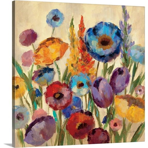 Great BIG Canvas | "Garden Hues II" Canvas Wall Art - 20x20