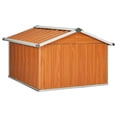 thumbnail image 6 of vidaXL Garden Shed Brown Galvanized Steel Medium Durable Garden Shed, 6 of 6