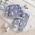 thumbnail image 4 of Cowsor Toddler Baby Girl Clothes Outfit Long Sleeve Blouse Shirt Top Flare Leggings Pants Two Piece Outfits Set, 4 of 7