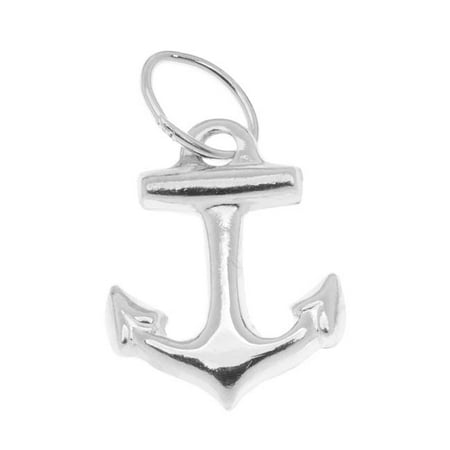 Sterling Silver Anchor Charm - Sterling Silver Charm, Nautical Anchor 11mm, 1 Piece, Silver