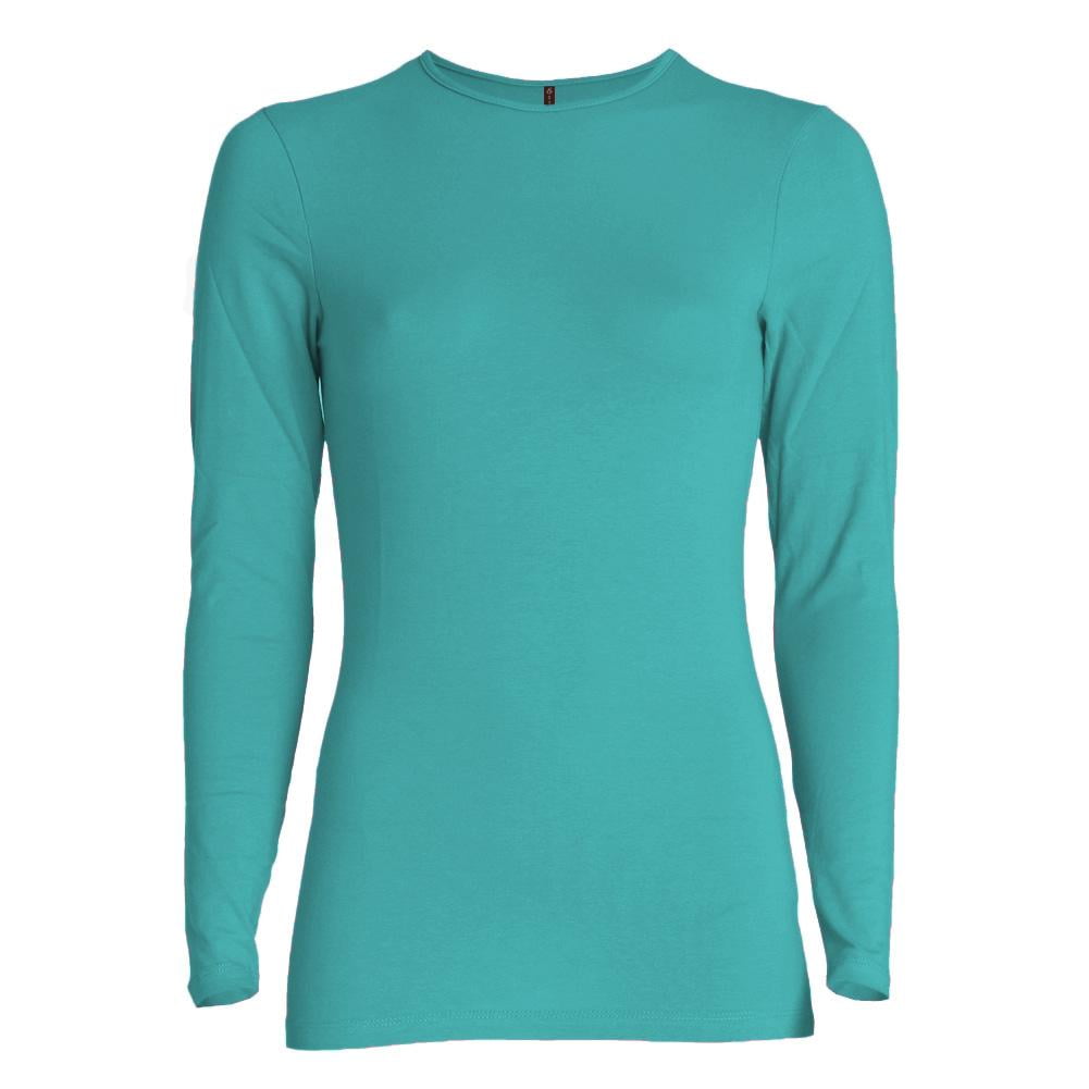 turquoise long sleeve t shirt