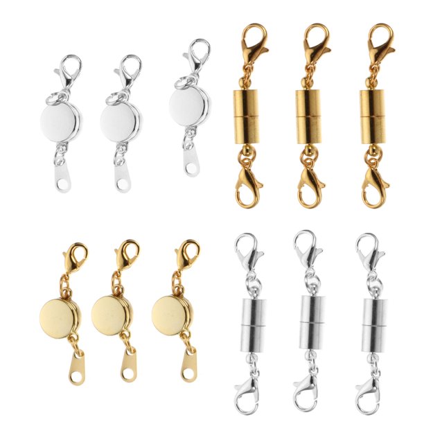 12pcs Magnetic Clasp Hooks Magnet Extension Buckle for Necklace