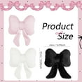 thumbnail image 2 of Soft Furry Bow Throw Pillows, Cute Bowknot Plush Pillow For Home Decor, Stuffed Bow Lumbar Pillow For Bed Couch Living Room Decor, 2 of 7