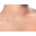 thumbnail image 2 of Heart with Dog Paw Penadnt With 18 inches Cabel Chain 14K Rose Gold Over Sterling Silver D/VVS1 Round Diamond Birthday Gifts for Women, 2 of 3