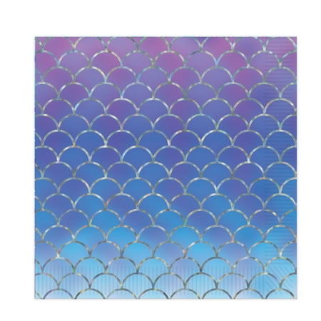 Beistle - Mermaid Scales Luncheon Napkins - Pack of 12