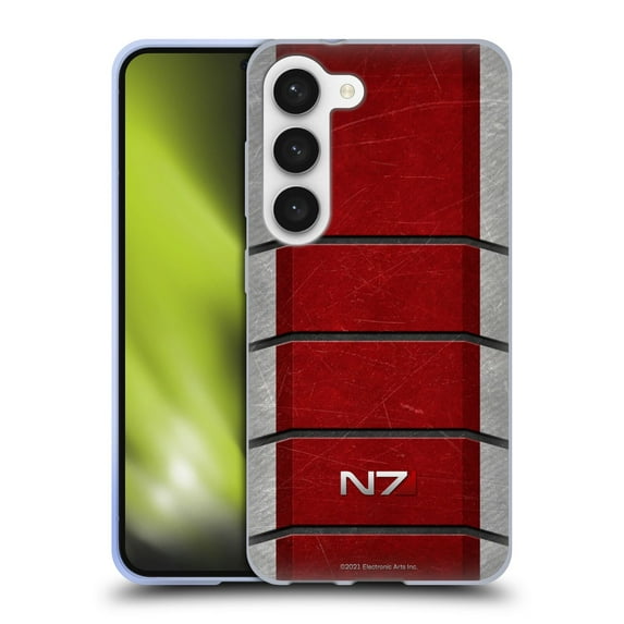 Head Case Designs Officially Licensed EA Bioware Mass Effect Graphics N7 Logo Armor Soft Gel Case Compatible with Samsung Galaxy S23 5G