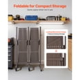 thumbnail image 6 of KFFKFF Double Expandable Barricades, 20FT Adjustable Safety Barrier, Mobile Folding Gate with Locking Wheels, Portable Metal Traffic Fence for Patio, Garden, Stairway, 6 of 9