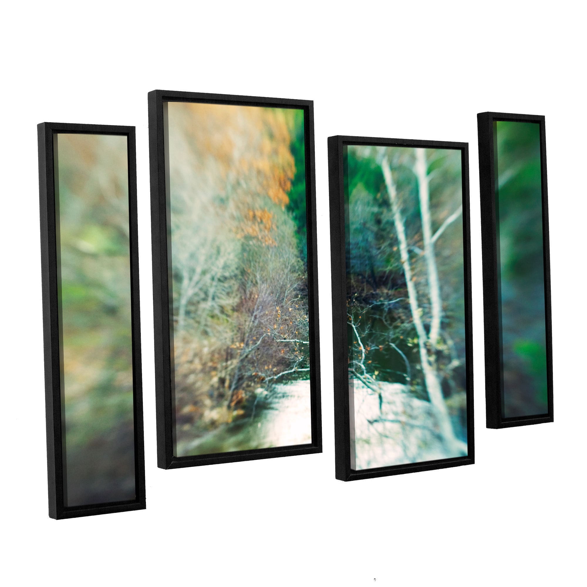 ArtWall Elena Ray "Calm River" 4-Piece Floater-framed Canvas Staggered Set