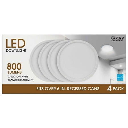 

FEIT LED 7.5” Flat Panel Downlight 4-pack