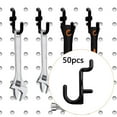 thumbnail image 2 of Tool Bag 50pcs Hook Storage Rack Pegboard Wall Grid Ladder Hanger Racks Stoppers Shelves Durable Accessories for Home Organization, 2 of 6