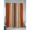 thumbnail image 5 of Orange Farmhouse Striped Shower Curtain, Vintage Wood Texture Mottled Bathroom Decor Curtains Set with Hooks, Waterproof Fabric Home Accessories， Stall 54 X 78 Inch, 5 of 6