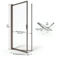 thumbnail image 5 of Basco A001-8Xp Sopora 63-1/2" High X 32-7/8" Wide Hinged Framed Shower Door - Nickel, 5 of 7