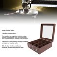 thumbnail image 3 of Wooden Tea Box Organizer with Clear Acrylic Top Window 9 Compartments Tea Bag Holder Multi Functional Storage Box for Kitchen Office Home, 3 of 7