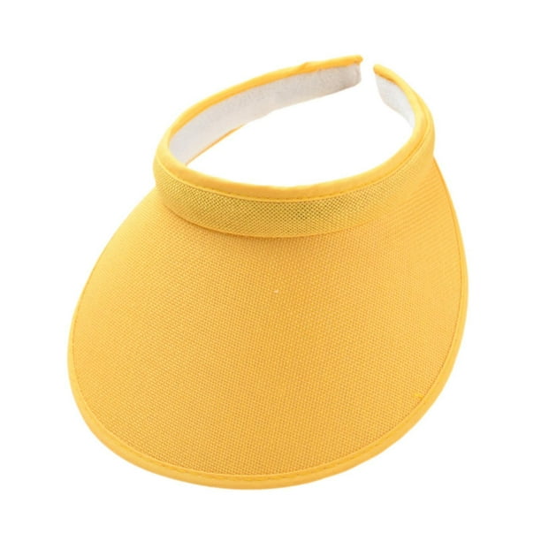 Sombrero con visera ajustable para playa, tenis, pesca, ciclismo y jogging. Amarillo