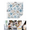 thumbnail image 5 of Cloth Napkins Set of 6 - 20x20 Inches, Blue Beige Coastal Washable Reusable Table Napkins, Summer Beach Nautical Starfish Shell Soft & Absortbent Dining Napkin for Party Wedding Hotel Restaurant, 5 of 8