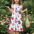 thumbnail image 7 of Delliss Girls Dress Flared Sleeve Ruffle Hem A-Line Sundress Casual Dresses 6-15 Years, 7 of 7