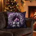 thumbnail image 2 of Christmas Tree Decor Purple Santa Tree Candle Wreath Pillowcase, 2 of 6