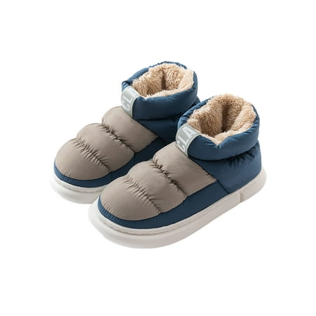 

Colisha Unisex Casual Elastic Home Slippers Indoor Comfort Slipper Booties Winter Slip On Dark Gray 10.5-11