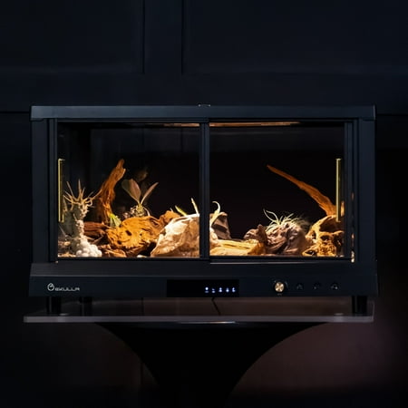 All in One Smart Reptile Tank Terrarium with LED Light Reptile Heat Pad Thermostat Tank Accessories for Reptile Enclosure Bearded Dragon Snake Lizard Habitat