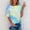 Multicolor #7, variant on XWSHYW Spring Tops for Women 2025 Women's Short Sleeve Round Neck Casual Tops Fashion Printed T-Shirt Blouse, Sizes S-5XL