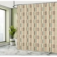 thumbnail image 4 of Ambesonne Geometric Shower Curtain, Abstract Rhombus Square, 69"Wx70"L, Sepia and Dark Peach, 4 of 4