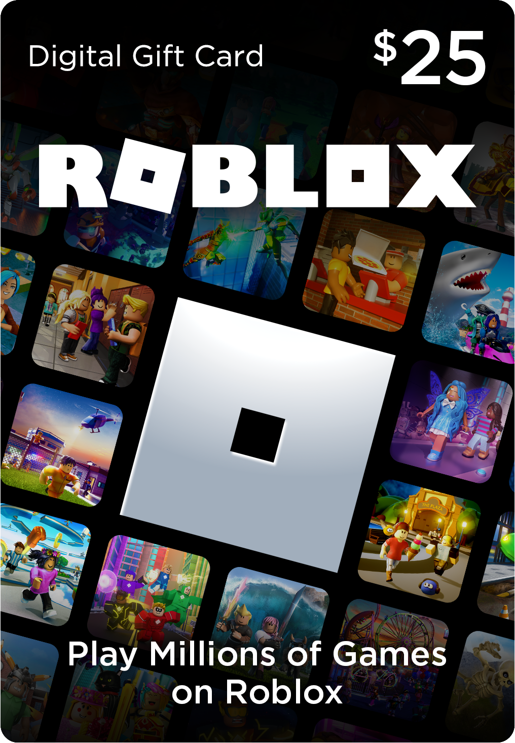 Roblox 25 Digital Gift Card Includes Exclusive Virtual Item Digital Download Walmart Com Walmart Com - curly hair for amazing people roblox id code