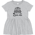 thumbnail image 3 of Inktastic Gigi and Poppop Love Me Girls Baby Dress, 3 of 5
